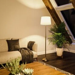 Kenroy Tifton Adjustable Floor Lamp In Vintage Brass -Home Decor Store 63689517 16