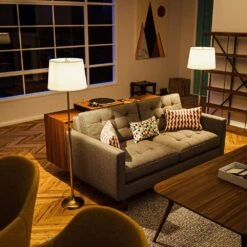 Kenroy Tifton Adjustable Floor Lamp In Vintage Brass -Home Decor Store 63689517 19