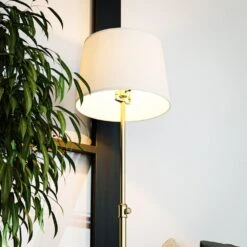 Kenroy Tifton Adjustable Floor Lamp In Vintage Brass -Home Decor Store 63689517 3