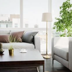 Kenroy Tifton Adjustable Floor Lamp In Vintage Brass -Home Decor Store 63689517 6