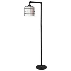 Kenroy Alcatraz Floor Lamp In Bronze Graphite