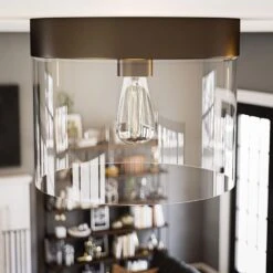 Kenroy Capri 1-Light Flush Mount Large Pan In Blackened Oil Rubbed Bronze -Home Decor Store 63689590 11