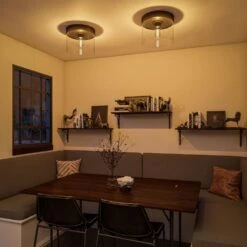 Kenroy Capri 1-Light Flush Mount Large Pan In Blackened Oil Rubbed Bronze -Home Decor Store 63689590 13