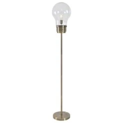 Kenroy Edison Floor Lamp In Antique Brass