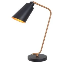 Kenroy Alvar Desk Lamp In Antique Brass