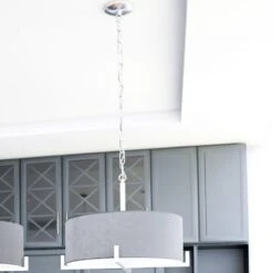 Kenroy Wiley 4-Light Pendant In Brushed Steel