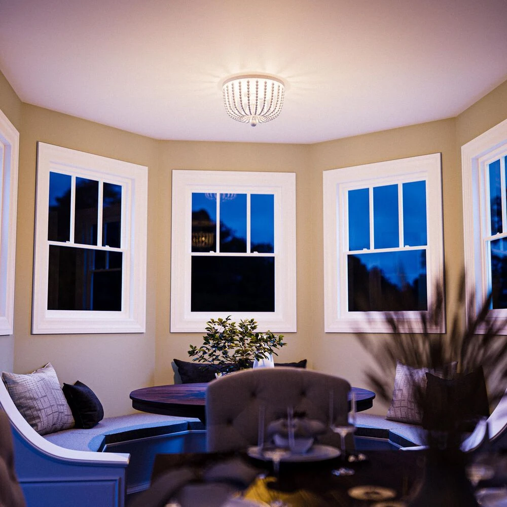 Kenroy Dumas 3-Light Flush Mount In Weathered White 13 Kenroy Dumas 3-Light Flush Mount In Weathered White - Image 11