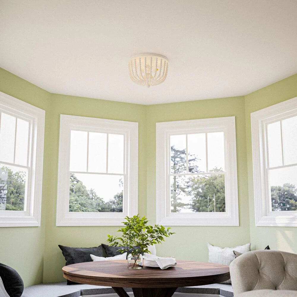 Kenroy Dumas 3-Light Flush Mount In Weathered White 15 Kenroy Dumas 3-Light Flush Mount In Weathered White - Image 13