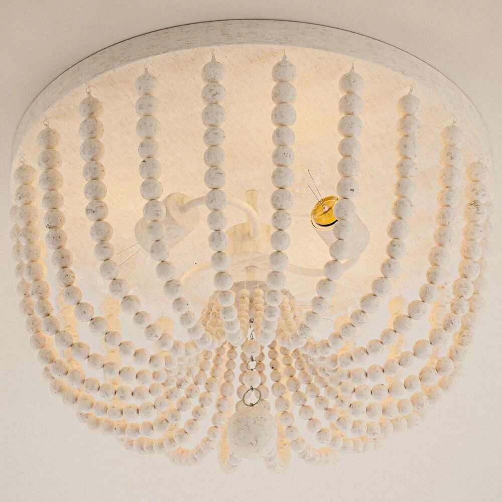 Kenroy Dumas 3-Light Flush Mount In Weathered White 4 Kenroy Dumas 3-Light Flush Mount In Weathered White - Image 2