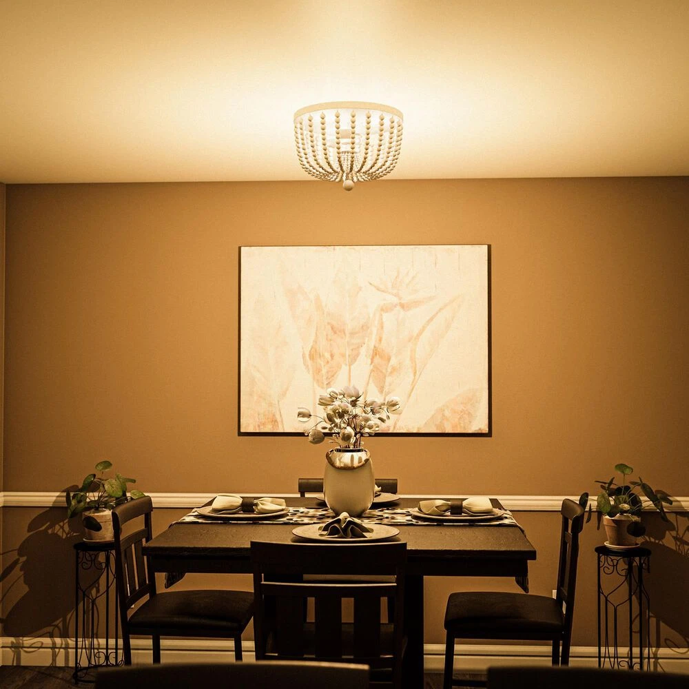 Kenroy Dumas 3-Light Flush Mount In Weathered White 11 Kenroy Dumas 3-Light Flush Mount In Weathered White - Image 9