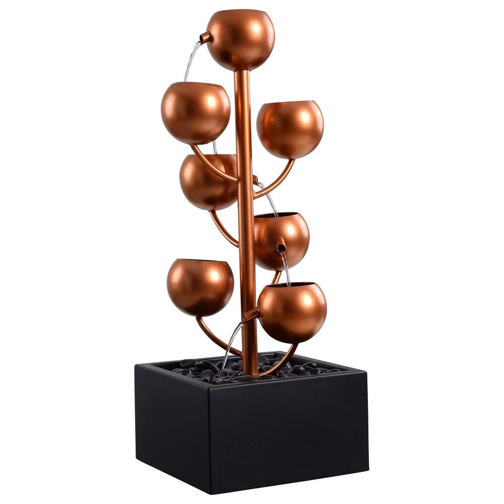 Kenroy Hydros Tabletop Fountain In Matte Copper And Black 3 Kenroy Hydros Tabletop Fountain In Matte Copper And Black
