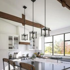 Kenroy Pioneer 1-Light Mini Pendant In Matte Black And Galvanized 23 Kenroy Pioneer 1-Light Mini Pendant In Matte Black And Galvanized -Home Decor Store 63690077 11