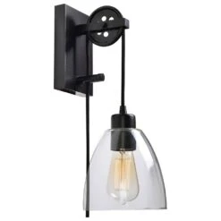 Kenroy Edis 1-Light Portable Lamp In Blackened Oil Rubbed Bronze