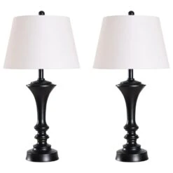 Kenroy Isabella Table Lamp In Brushed Copper Bronze (Set Of 2)