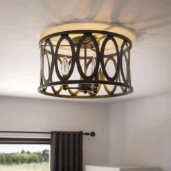 Kenroy Prince 3-Light Flush Mount In Oil Rubbed Bronze -Home Decor Store 63690374 3