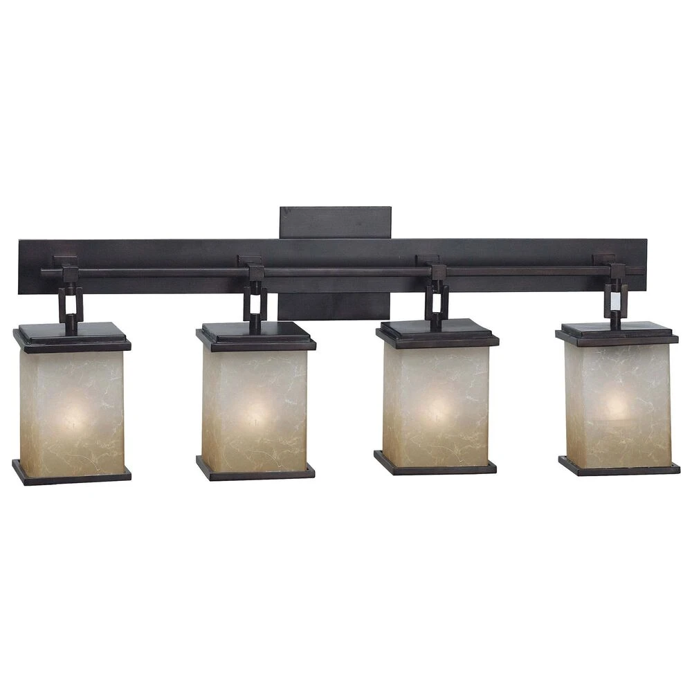 Kenroy Plateau 4-Light Vanity In Oil Rubbed Bronze 3 Kenroy Plateau 4-Light Vanity In Oil Rubbed Bronze