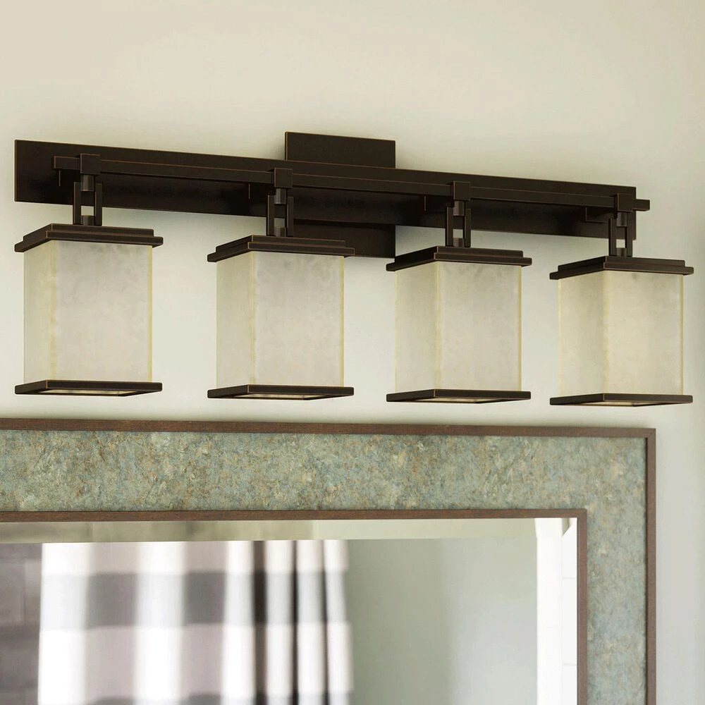 Kenroy Plateau 4-Light Vanity In Oil Rubbed Bronze 4 Kenroy Plateau 4-Light Vanity In Oil Rubbed Bronze - Image 2