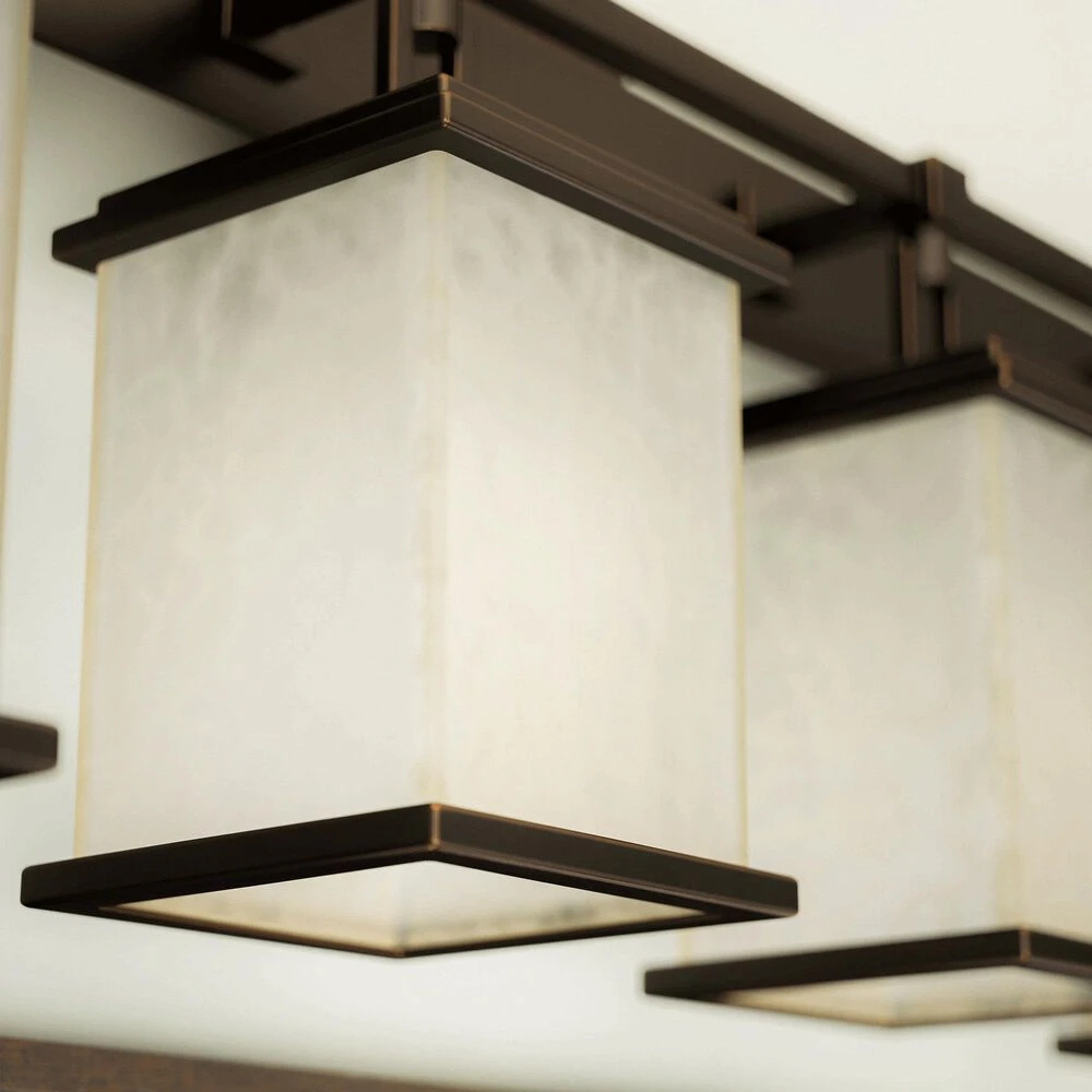 Kenroy Plateau 4-Light Vanity In Oil Rubbed Bronze 6 Kenroy Plateau 4-Light Vanity In Oil Rubbed Bronze - Image 4