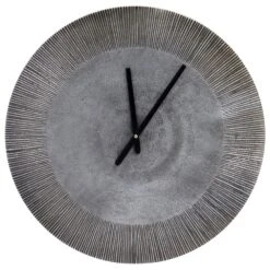 Kenroy Shiloh Wall Clock In Zinc
