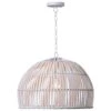 Kenroy Moon 1-Light Pendant In White -Home Decor Store 63690713 1