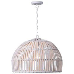 Kenroy Moon 1-Light Pendant In White