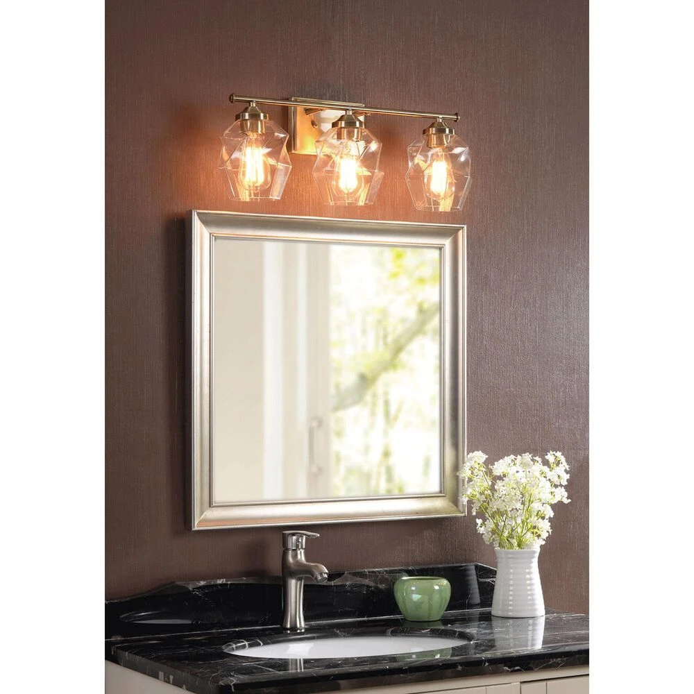 Kenroy Ramona 3-Light Vanity In Antique Brass 7 Kenroy Ramona 3-Light Vanity In Antique Brass - Image 5
