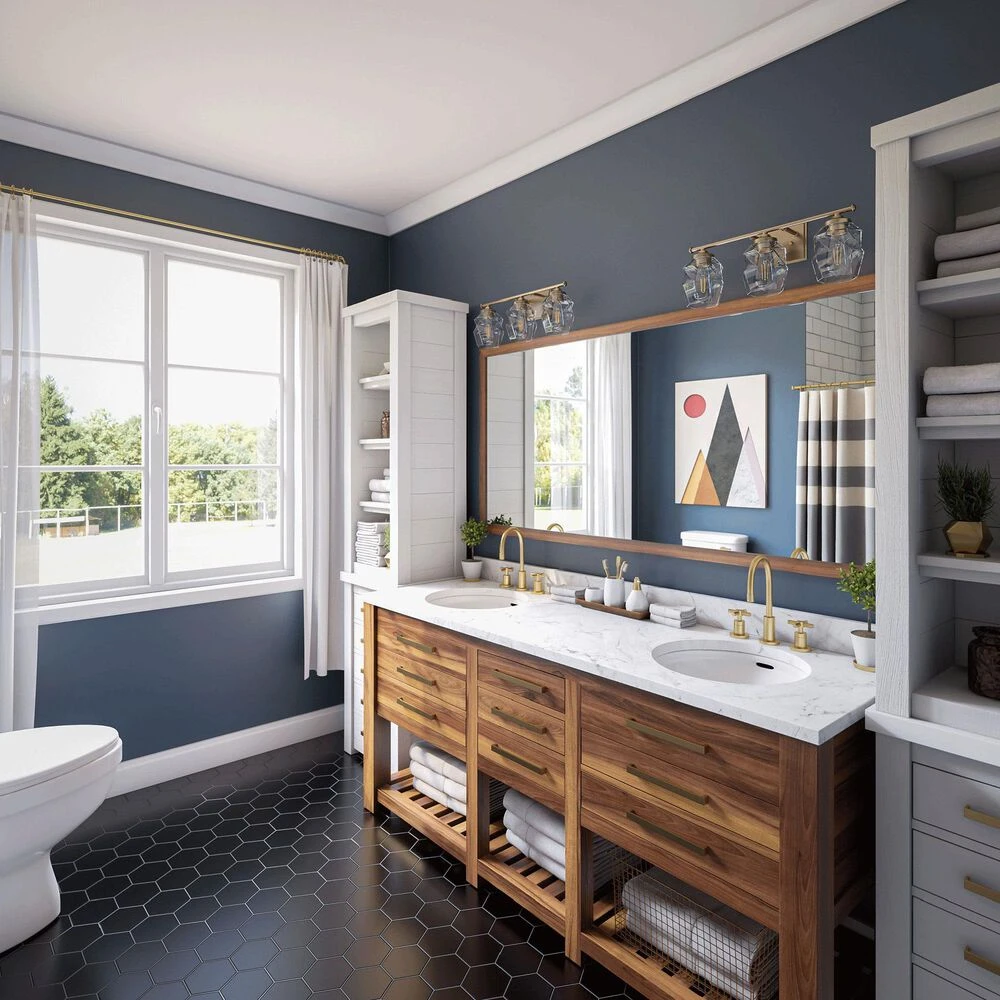 Kenroy Ramona 3-Light Vanity In Antique Brass 8 Kenroy Ramona 3-Light Vanity In Antique Brass - Image 6