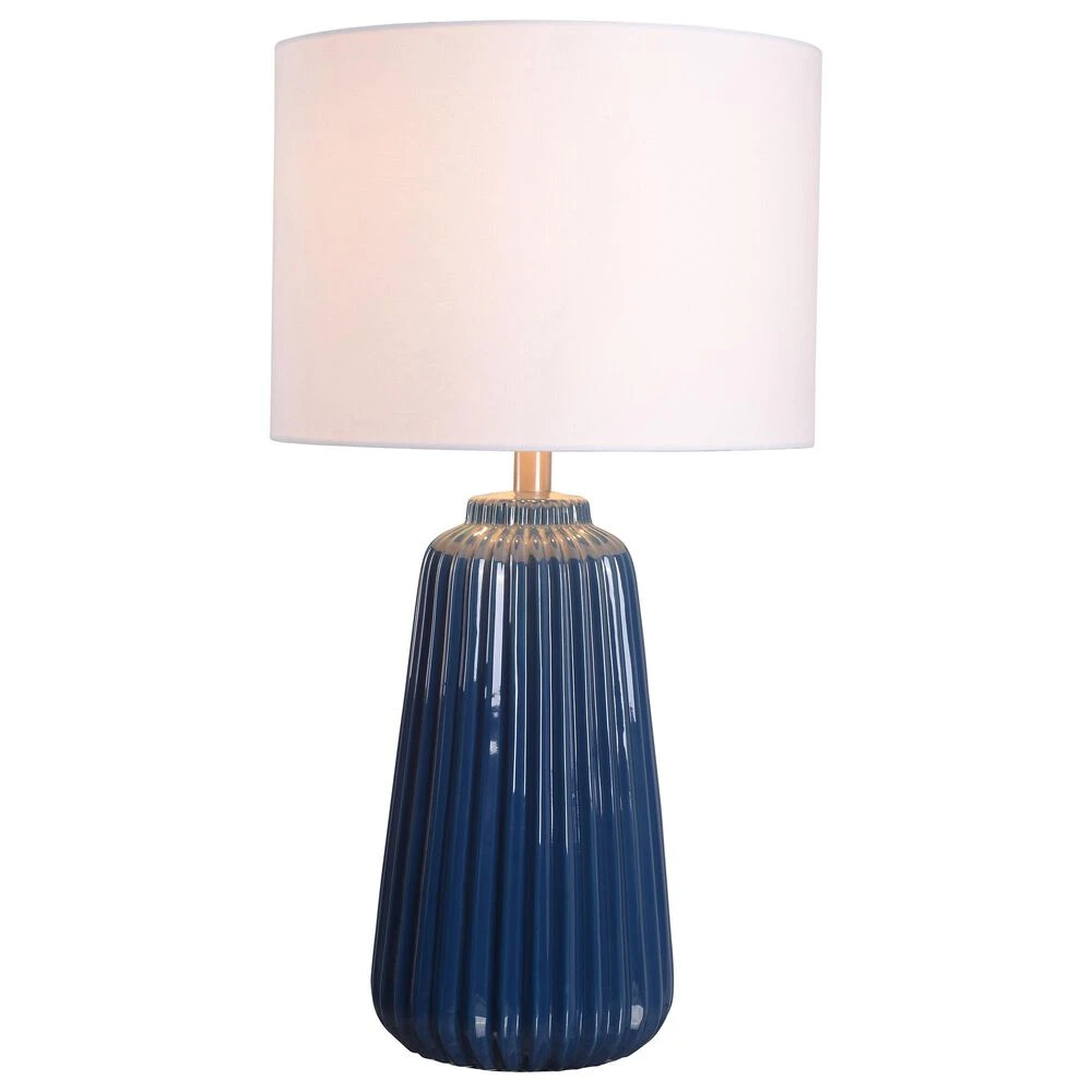 Kenroy Ziggy Table Lamp In Navy And Brushed Steel 3 Kenroy Ziggy Table Lamp In Navy And Brushed Steel