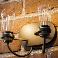 Kenroy Damien 2-Light Wall Sconce In Black -Home Decor Store 63690960 2