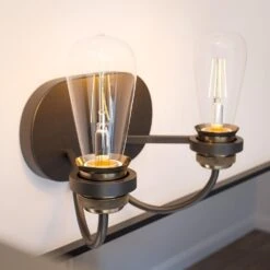 Kenroy Damien 2-Light Wall Sconce In Black -Home Decor Store 63690960 5