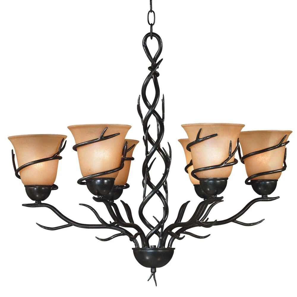 Kenroy Twigs 6-Light Chandelier In Bronze 4 Kenroy Twigs 6-Light Chandelier In Bronze - Image 2