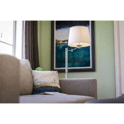 Kenroy Riverside Swing Arm Floor Lamp In Brushed Steel -Home Decor Store 63691109 6