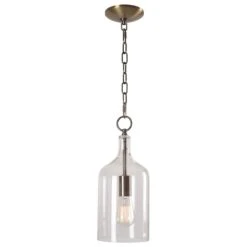 Kenroy Capri 1-Light Mini Pendant In Antique Brass