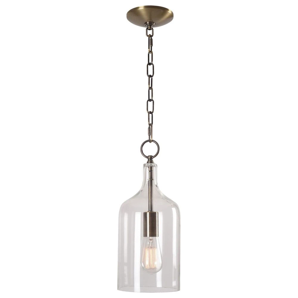 Kenroy Capri 1-Light Mini Pendant In Antique Brass 3 Kenroy Capri 1-Light Mini Pendant In Antique Brass