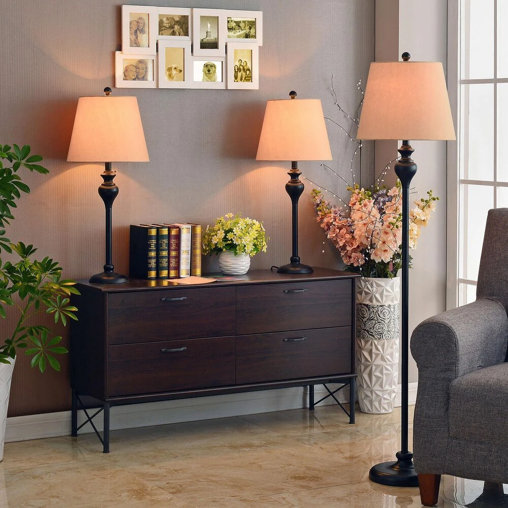 Kenroy Charlotte Floor And Table Lamp Set In Oil Rubbed Bronze (Set Of 3) 15 Kenroy Charlotte Floor And Table Lamp Set In Oil Rubbed Bronze (Set Of 3) - Image 13