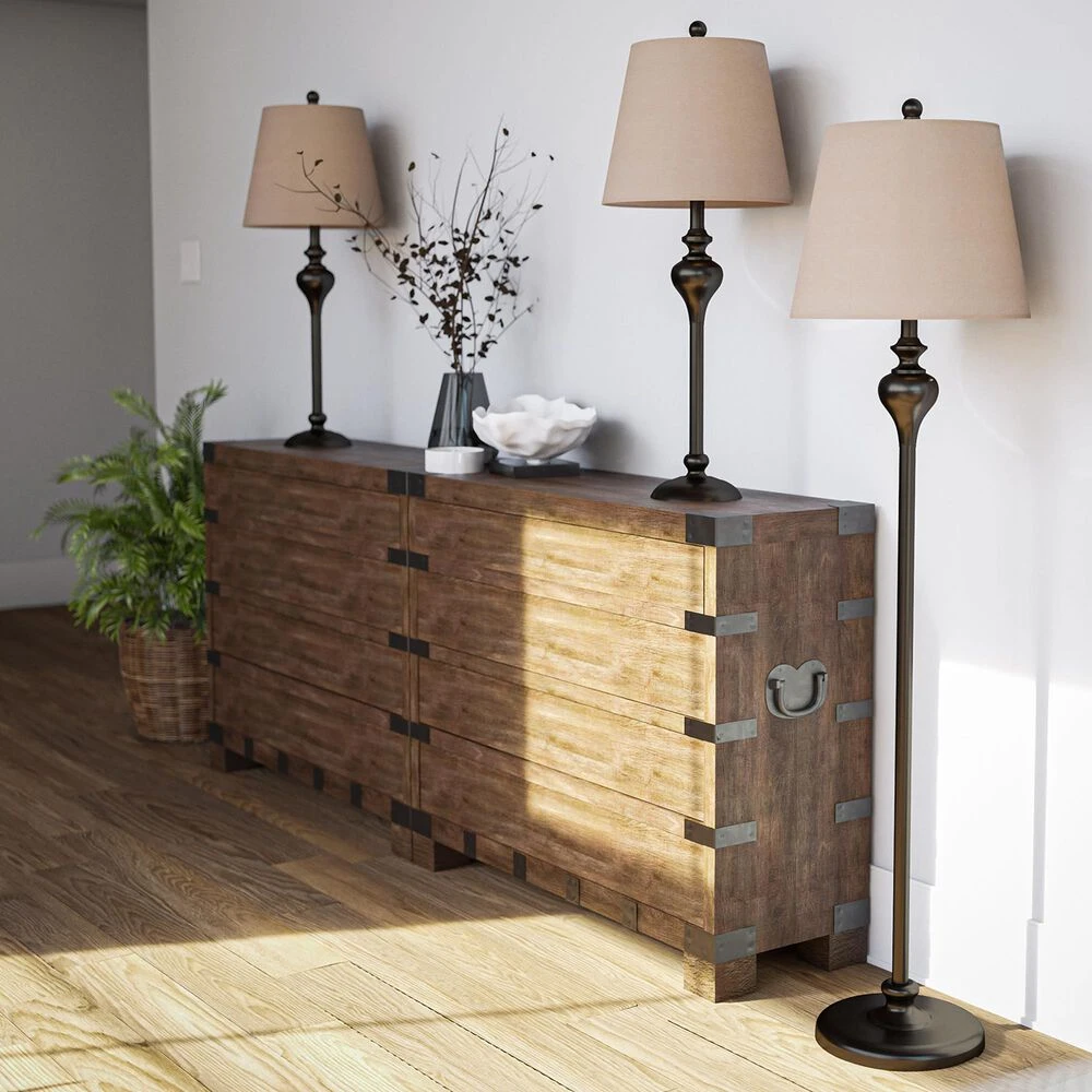 Kenroy Charlotte Floor And Table Lamp Set In Oil Rubbed Bronze (Set Of 3) 4 Kenroy Charlotte Floor And Table Lamp Set In Oil Rubbed Bronze (Set Of 3) - Image 2