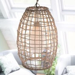 Kenroy Seagrass 1-Light Pendant In Tan -Home Decor Store 63691216 6