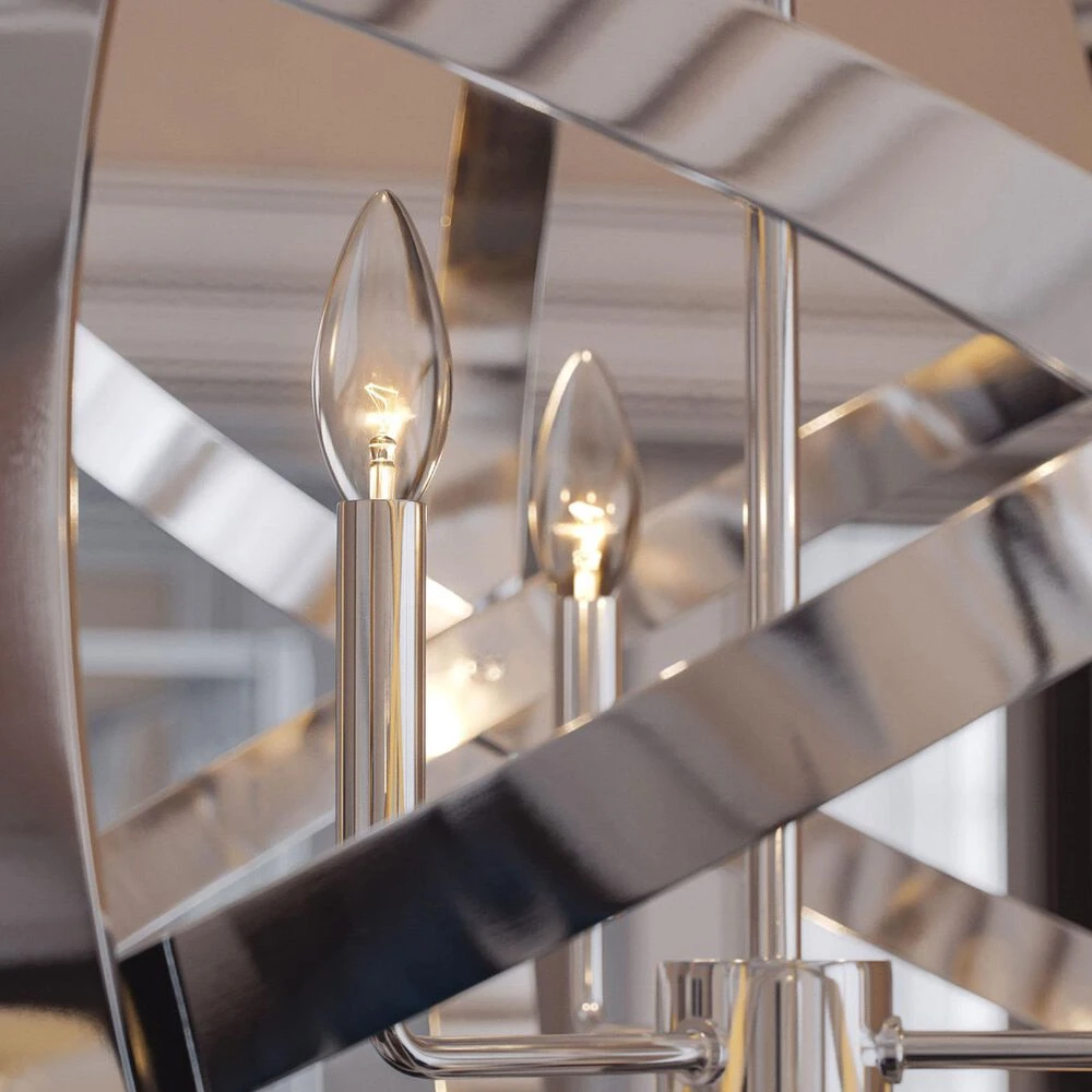 Kenroy Global 3-Light Chandelier In Silver 5 Kenroy Global 3-Light Chandelier In Silver - Image 3