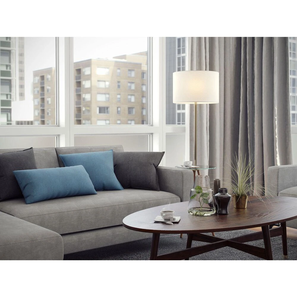 Kenroy Nash Floor Lamp In Natural, Antique Brass And Clear 8 Kenroy Nash Floor Lamp In Natural, Antique Brass And Clear - Image 6