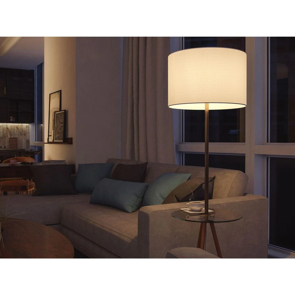 Kenroy Nash Floor Lamp In Natural, Antique Brass And Clear 9 Kenroy Nash Floor Lamp In Natural, Antique Brass And Clear - Image 7