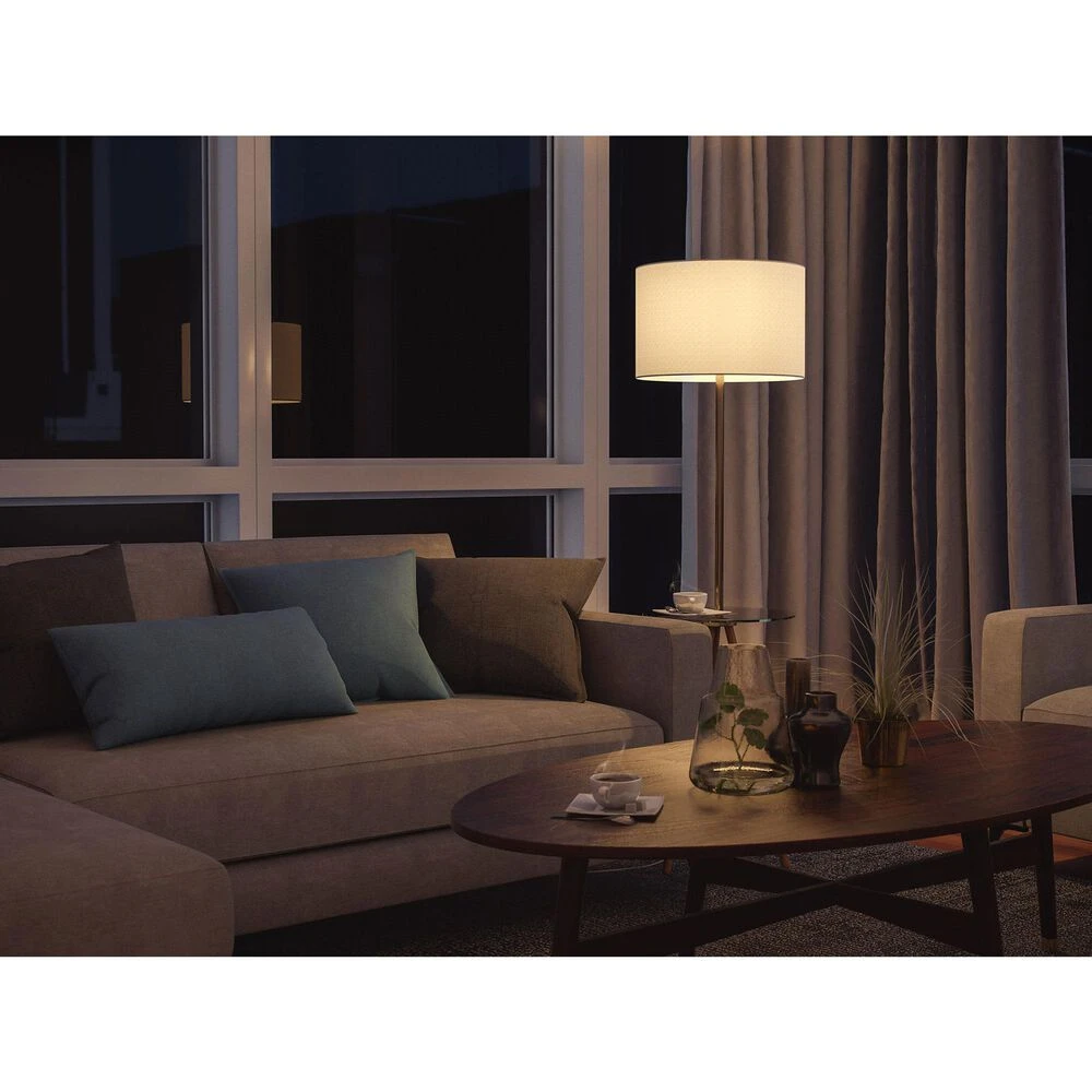 Kenroy Nash Floor Lamp In Natural, Antique Brass And Clear 10 Kenroy Nash Floor Lamp In Natural, Antique Brass And Clear - Image 8