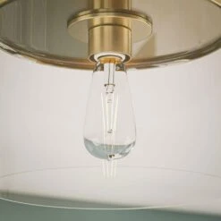 Kenroy Capri 1-Light Flush Mount In Antique Brass -Home Decor Store 63691299 3