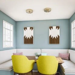 Kenroy Capri 1-Light Flush Mount In Antique Brass -Home Decor Store 63691299 7