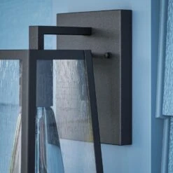 Kenroy Fiely 1-Light Small Wall Lantern In Sandy Black -Home Decor Store 63691315 3