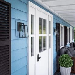 Kenroy Fiely 1-Light Small Wall Lantern In Sandy Black -Home Decor Store 63691315 4