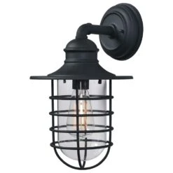 Home Decor Store 28 Kenroy Eli 1-Light Lantern In Sandy Black