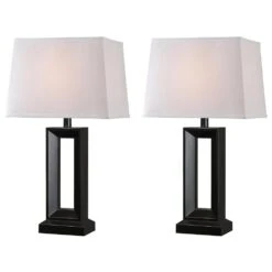 Kenroy Katherine Table Lamp In Black (Set Of 2)