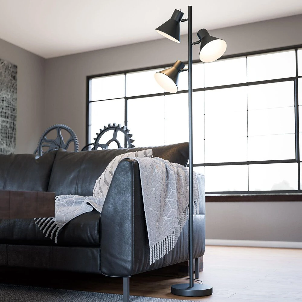 Kenroy Ash Floor Lamp In Black 4 Kenroy Ash Floor Lamp In Black - Image 2