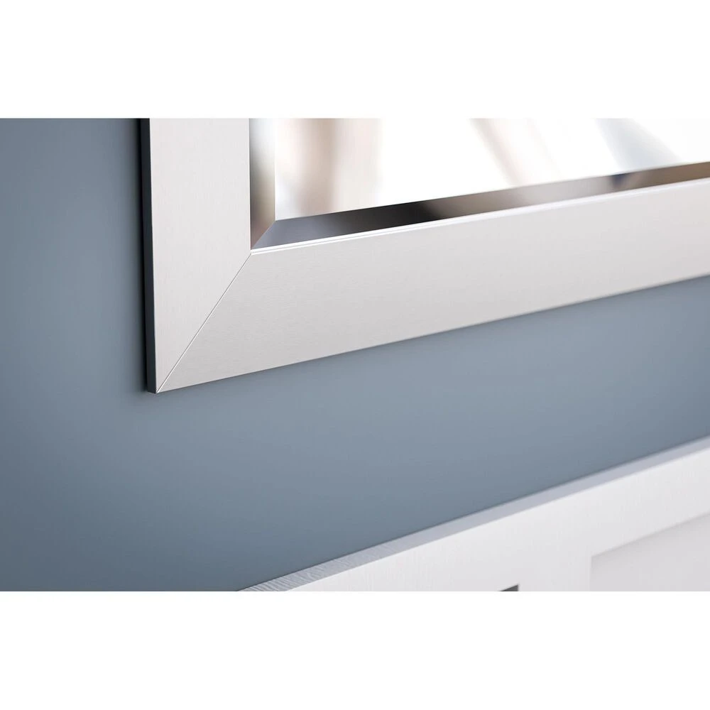 Kenroy Drake Mirror In Brushed Steel 4 Kenroy Drake Mirror In Brushed Steel - Image 2