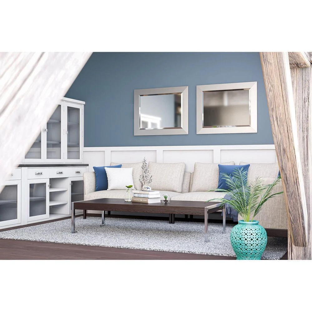 Kenroy Drake Mirror In Brushed Steel 7 Kenroy Drake Mirror In Brushed Steel - Image 5